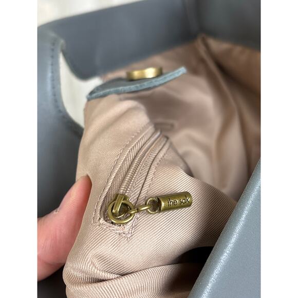 The Sak Women’s Gray Multicolor Marina Crochet Handle Snap Clutch Purse Bag - Picture 5 of 6